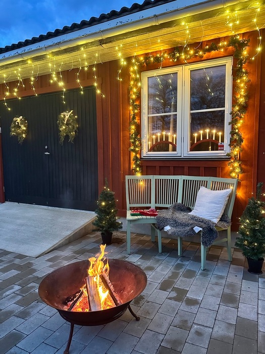 Adventsljusstake Båge 7-armad Röd Konstsmide